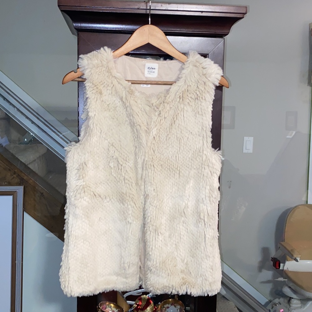 Cream Dylan True Grit Faux Fur Vest Ultra Silky Soft